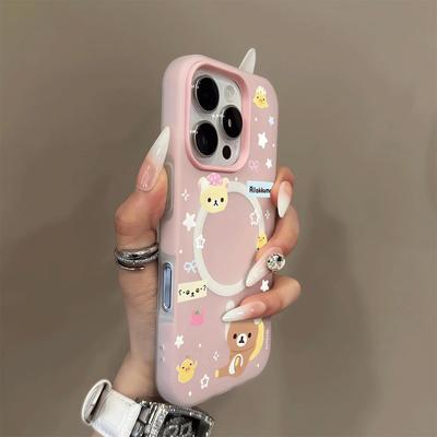 Jelly Magnetic 2-in-1 Phone Case IMD Diagonal Cross Liquid Jelly Premium Cartoon Personalized TPU Matte