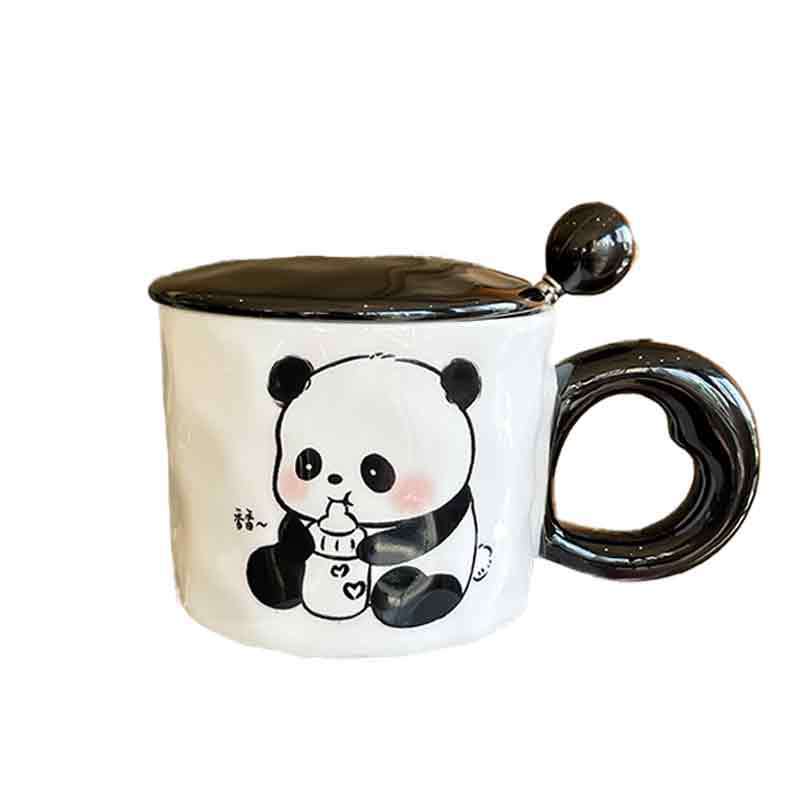 Souvenir Mädchen Niedlicher Panda Keramiktasse Paar Wasserbecher Kreative Praktische Tasse Herren Kaffeetasse Geschenk
