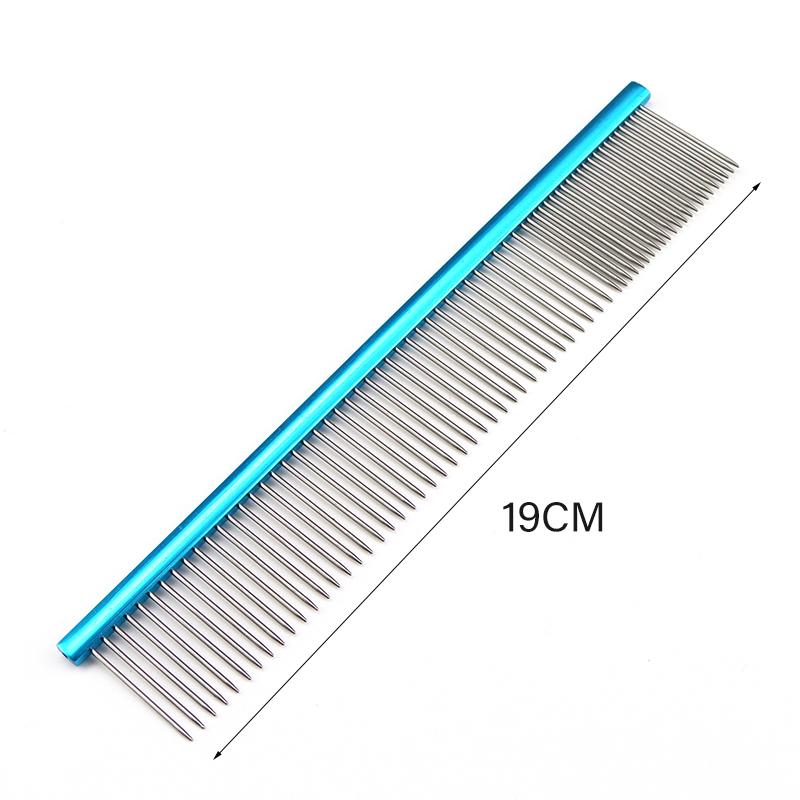 Light Aluminum Pet Comb 6 Colors Optional Professional Dog Grooming Comb Puppy Cleaning Hair Trimmer Brush Pet Accessories