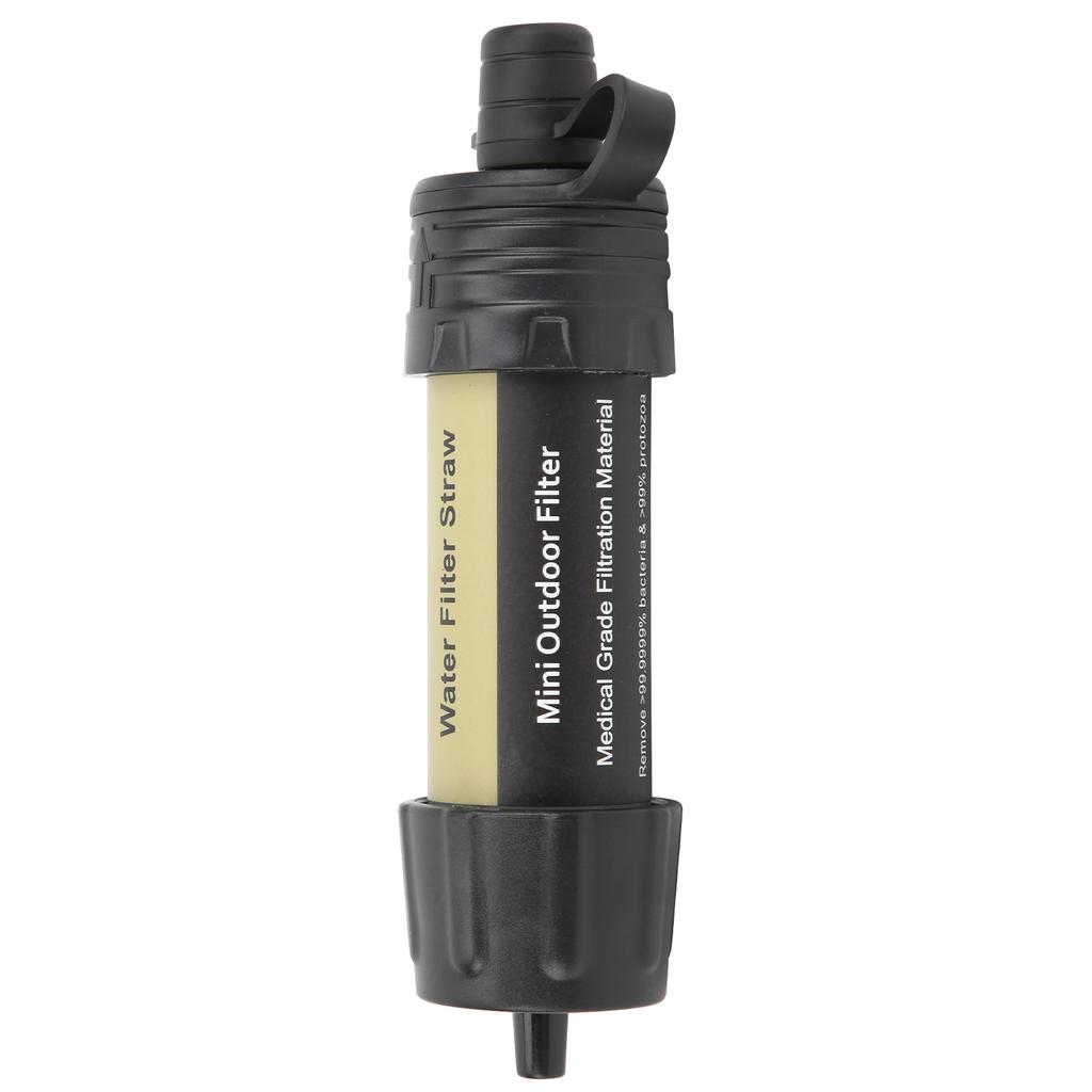 Outdoor Water Filter Straw with Bag Kit Mini Water Purifier for Camping Hiking EmergencyAll Black