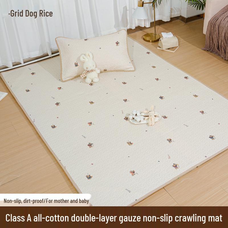 Class A Double Layer Protective Crawling Mat - Non-Slip, Stain-Proof, Anti-Fall Cover for Mother and Baby.