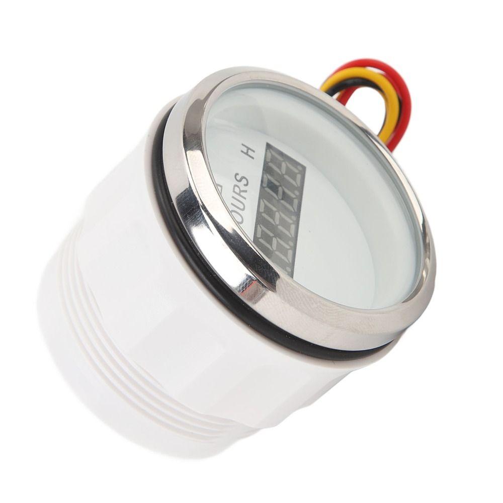 Precise Measurement DC 9-32V Digital Hour Meter 52MM Waterproof Round Gauge High Precise Hourmeter Boat Use