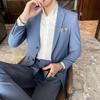 Herren Business Anzug Slim-fit Hochzeitsanzug Zweiteiliges Set XS-5XL Stilvoll Gutaussehend Alles-in-einem Bankett Hose Krawatte Beigeben
