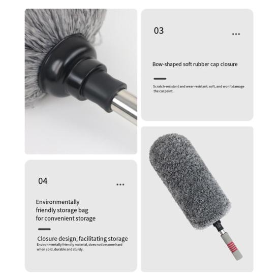 Car Duster Brush Extendable for Vehicle Interior Microfiber Dust Remover & Exterior Soft