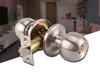 Stainless Round Door Knobs Rotation Lock Knobset Handle Stainless Steel Door Knob with Key for Bedrooms Living Rooms Bathrooms