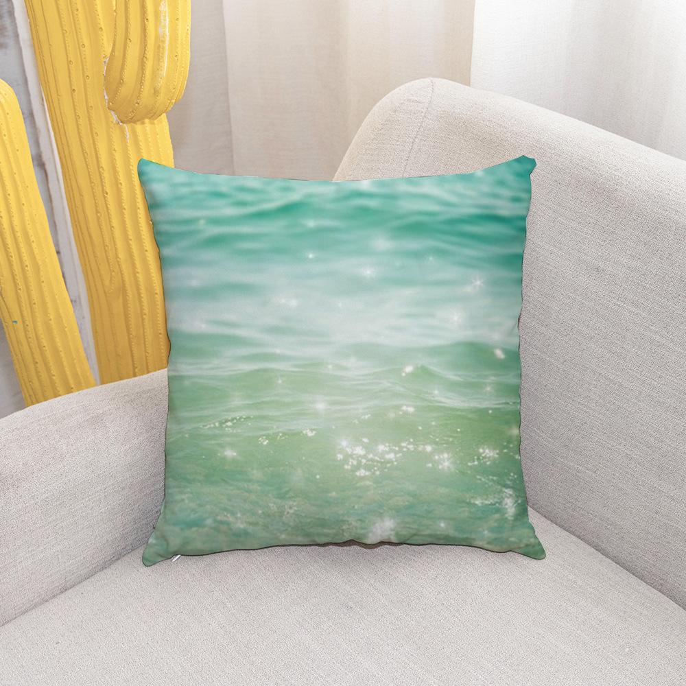 Beach Pillow Case with Shell and Conch Pattern Cushion Cover for Home Living Room Sofa Bedroom Decoration Pillow Case