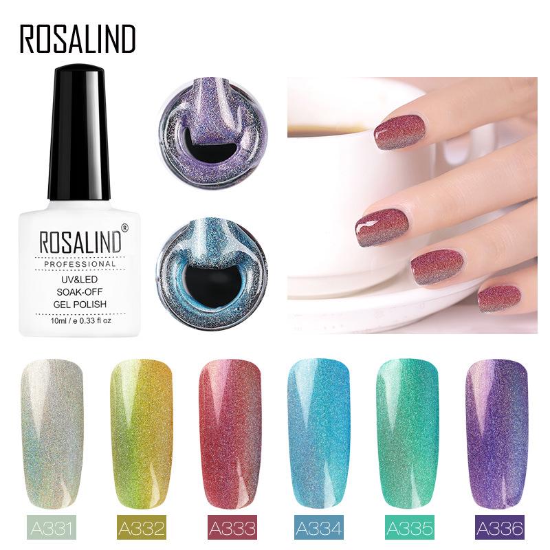 

ROSALIND Gel 10ML Pure Color UV LED Glitter Gel Nail Polish DIY Finger Painting Nail Art