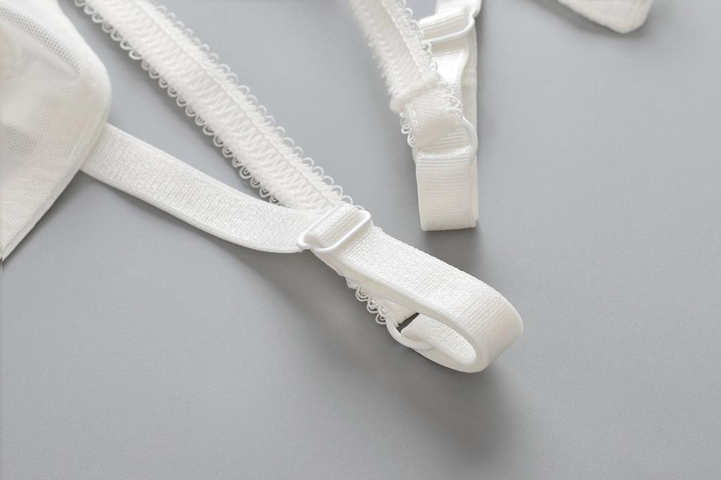 varsbaby Transparent Bra Sexy Thin Underwear Women's See-Through Bra, Set, (V279TS_34C_White)