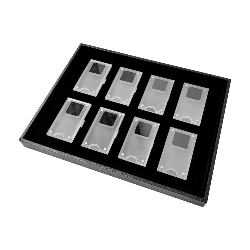 Loose Diamond Storage Display Box with Matte Surface Acrylic Frosted Gemstone Display Case Jewelry Store Exhibition Organizer Acrylic&Velvet