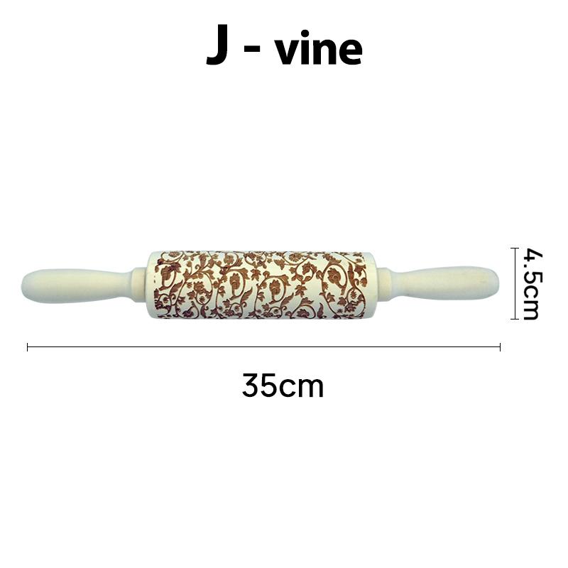 Wooden Christmas Rolling Pins Rock Snowflake Elk Embossing Baking Tool Cookies Biscuit Fondant Cake Patterned Roller Dropship