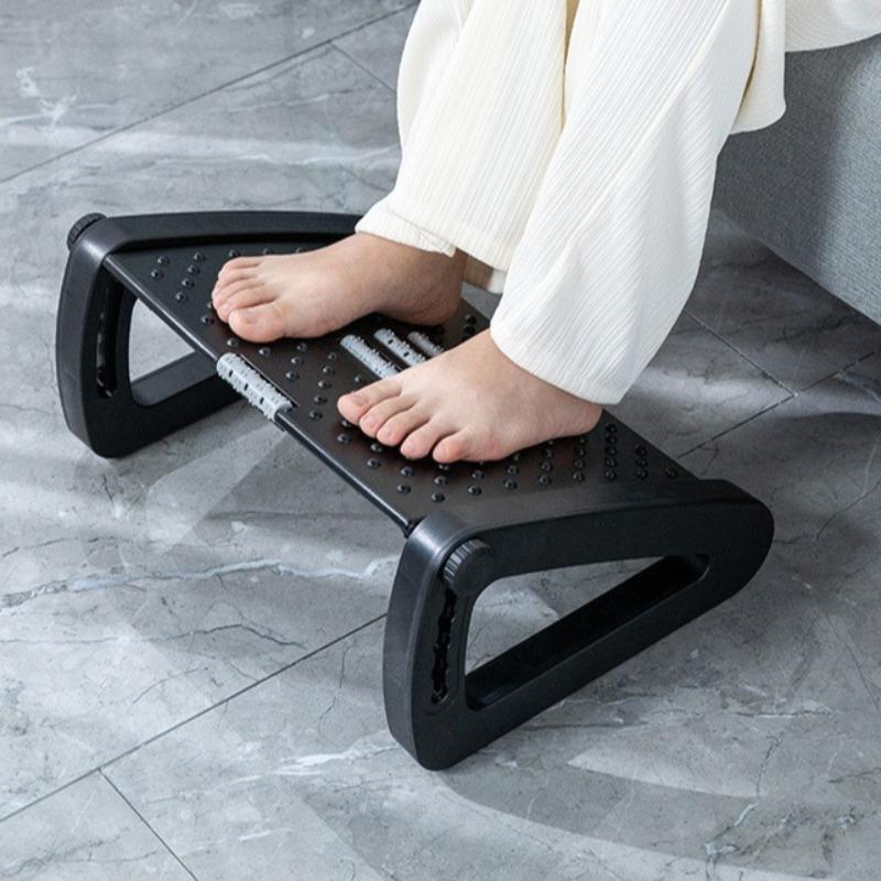 New Office Footstool with Adjustable Triangular Anti Warping Foot Pedal, Foot Pad, Home Foot Stool with Massage Roller