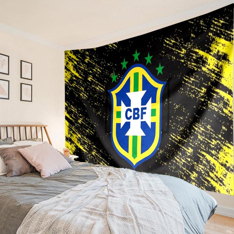 1PC Brazilian Football Federation Emblem Tapestry Hanging for Bedroom,Livingroom, Playroom,Decor Art Room Wall Tapestry Holiday and Birthday Gifts