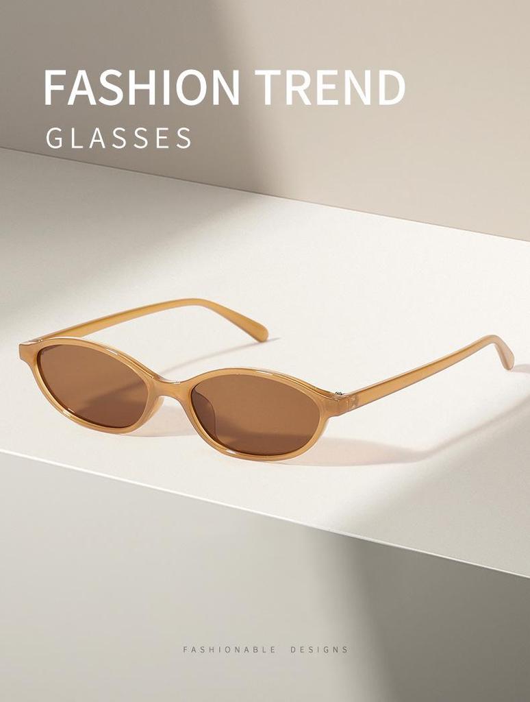 Brytyjskie Retro Owalne Małe Oprawki Okulary Przeciwsłoneczne - Modne Okulary Ochronne Przed Słońcem