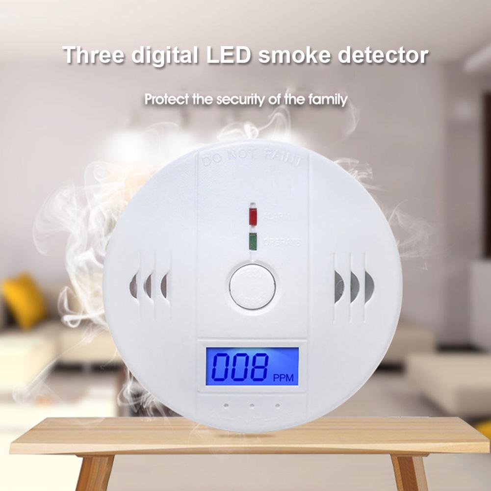 Buy LCD CO Carbon Monoxide Smoke Detector Alarm Poisoning Gas Warning Sensor Monitor Device at
