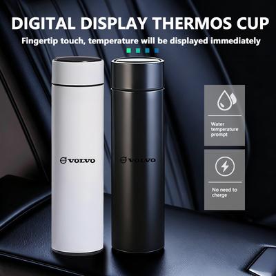 Stainless Thermos Water Bottle Temperature Display Thermos Cup For V50 S60 XC60 S40 XC40 XC90 V60 S80 S90 V70 XC70
