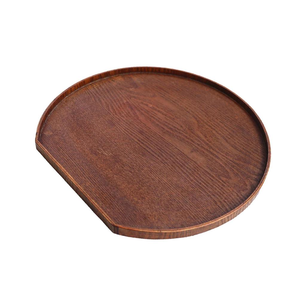 Wood Serving Tray Round Cheese Board Dinner Tray Snacks Plate Food Tray for Centerpiece Living Room Ottoman Coffee Table Decor
