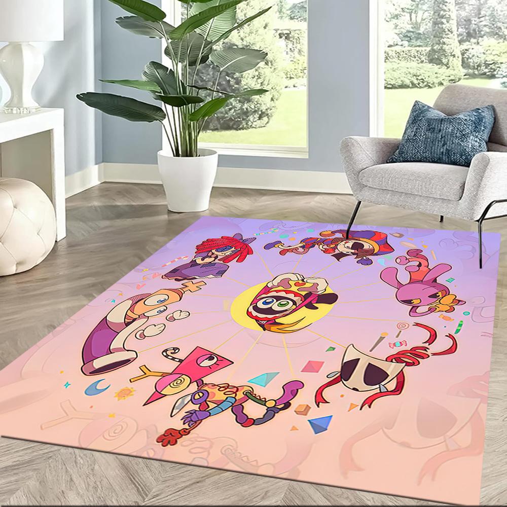 Digital Circus Carpet Perfect for Game Room Kitchen Dining Room Playrooms Antislip Carpet Anime Office Decor Spiritual Gift