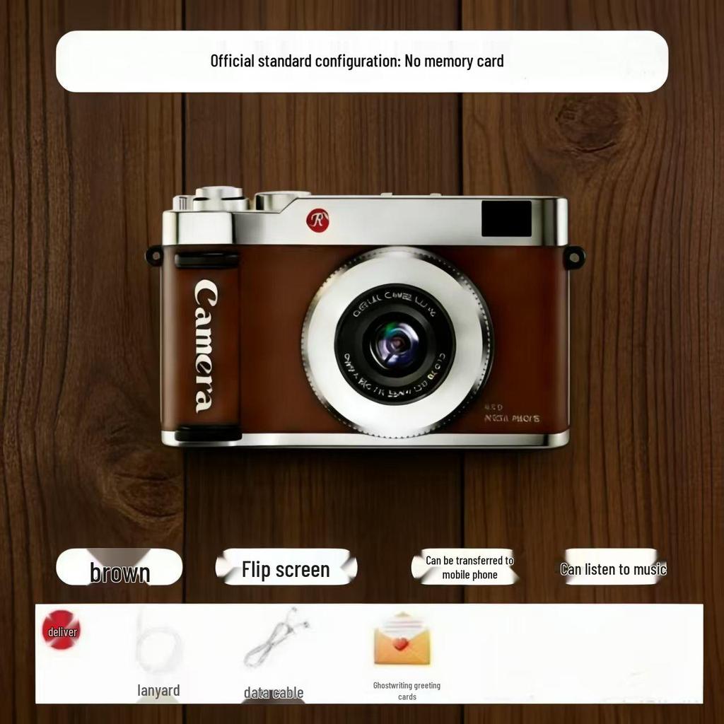 4K High-Resolution Flip Screen Mirrorless Digital Camera for Vlogging and Parties
