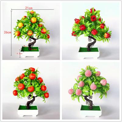 Bonsaï de fruits artificiels Grand bonsaï paysager de fruits Arbre à argent Bonsaï de fleurs artificielles