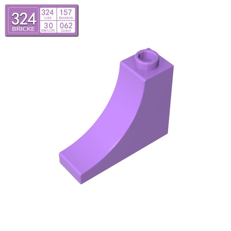 BRICKE Curved Brick 1x3x2: Lego Compatible, Loose Educational DIY Parts 50g (38 pcs)