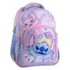 Mochila Escolar 2 Compartimentos 42x32x15 cm Eu Amo Stitch Azul Mochila Infantil Grande Capacidade