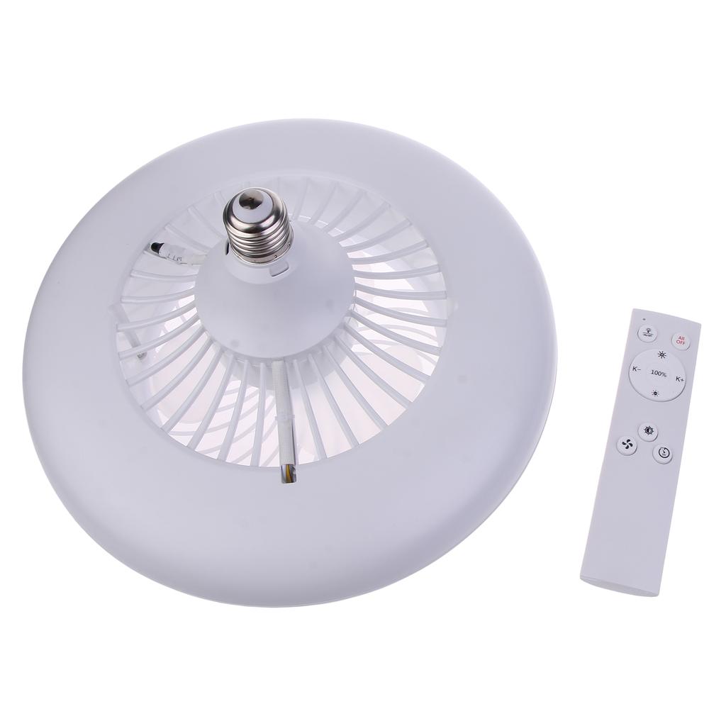 E27 LED Ceiling Fan Lamp 1-Gear Speed Cooling Fan Light with Remote Control Electric Cooler Adjustable Color Temperature