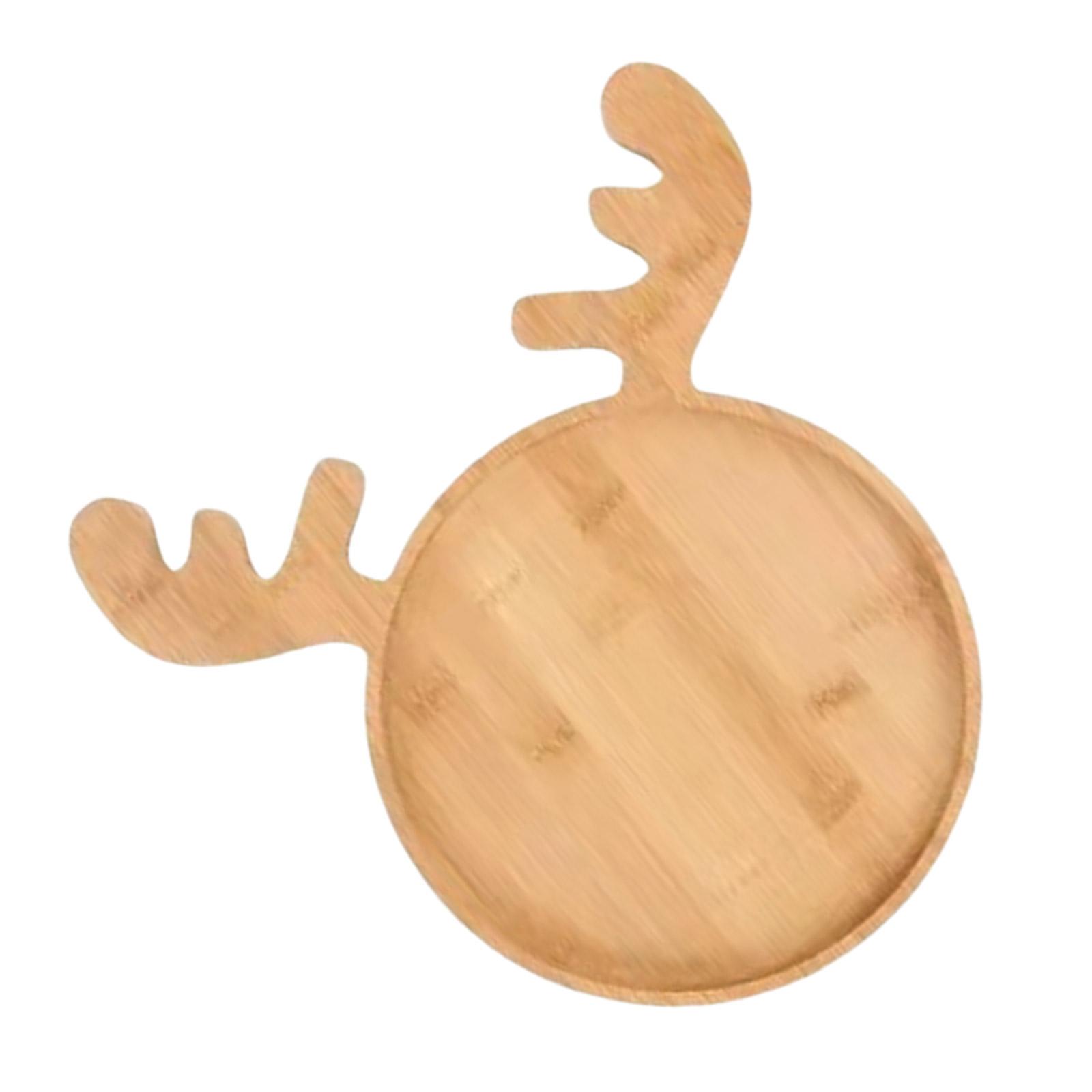 

Деревянная тарелка для конфет, поднос для десертов, рождественская елка/рога оленя/шапка Санты, сервировочная тарелка для праздничного стола A