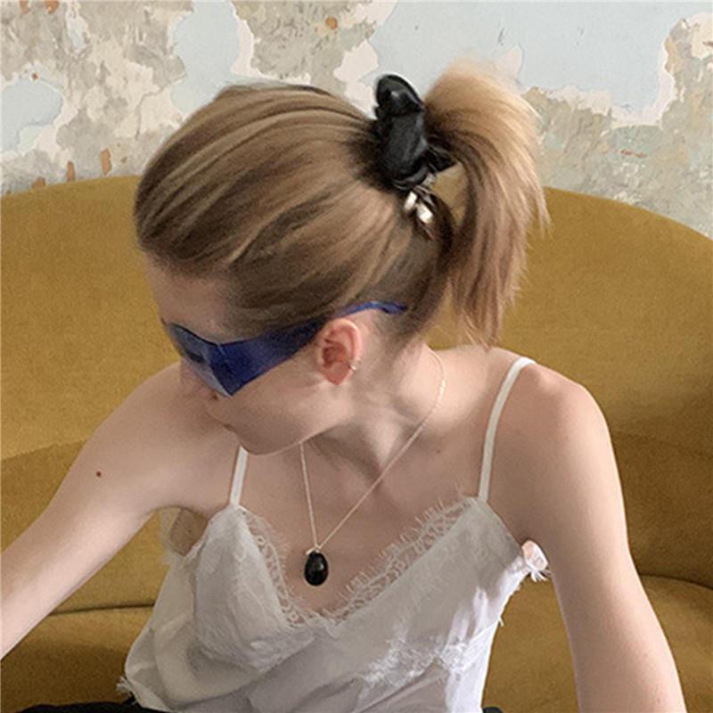 Fashion Leather Hair Scrunchies Rubber Bands For Women Girls Korean Elastic Hair Band Ponytail Holder Hair Rope Hair Accessories