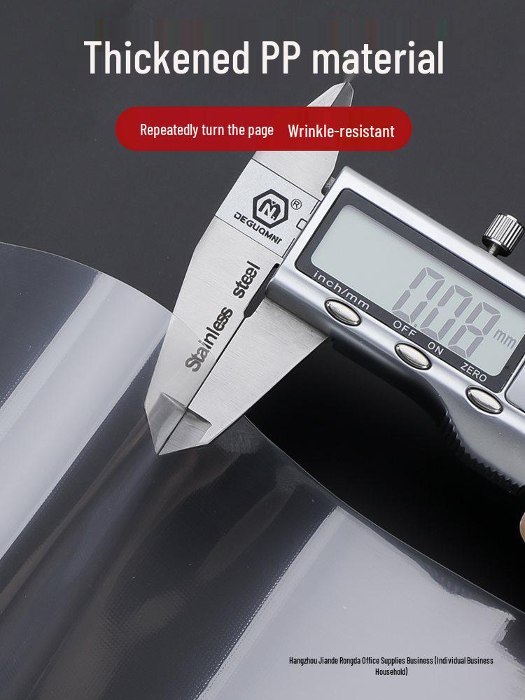 11-Hole A4 Transparent File Storage Bag - Multifunctional, Thickened, Plastic Document Organizer Regular 4C - 50 pcs