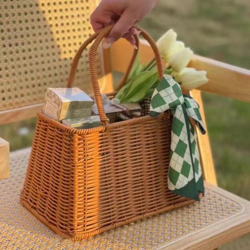 

Limpancraft Woven Picnic & Storage Basket Medium (22x13x15cm)
