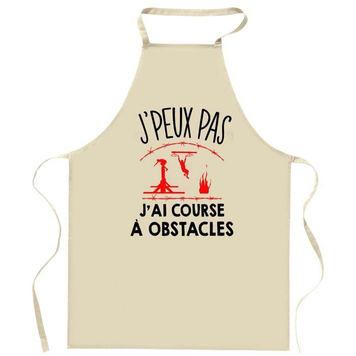 Tablier de cuisine - Planetee 'J\'peux pas' - Impression bretonne - Coton résistant - Liens ajustables