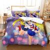 Anime Sailor-Moon Bettwäsche-Set Cartoon Kinder Schlafzimmer Bettbezug Junge Mädchen Bettwäsche Einzel Doppel King für Teenager Beste Geschenke