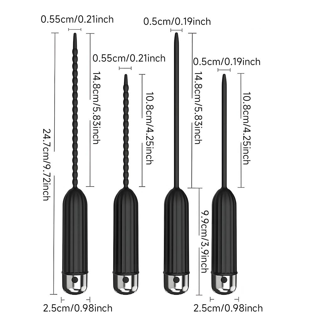 Silicone Male Horse Eye Vibrator, Urethral Dilator Stimulation Masturbator, Penis Insertable Sex Toy, SM Adult Sex Toys, Sex Toy