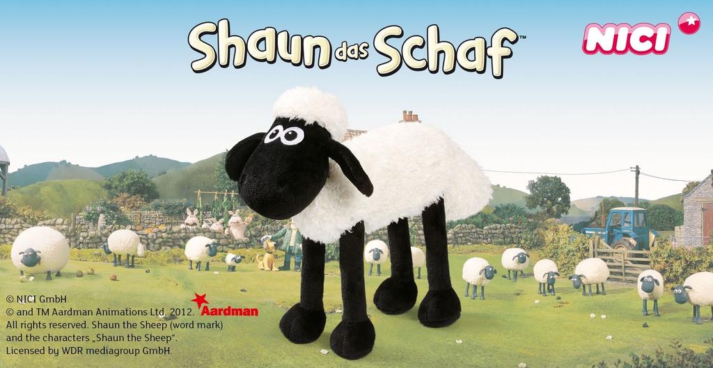 NICI Shaun das Schaf Stehender Schlüsselanhänger 10cm