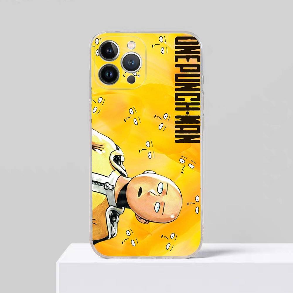 

Anime One-Punch Man Phone Case for iPhone 17 16 15 Plus 14 13 Mini 12 11 Pro Max Soft Shell Cover iPhone 13 pro