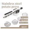 1Pc Spot Thickened Potato Press, Stainless Steel Potato Mud Press, Silicone Handle, Potato Masher, Complementary Food Mixer