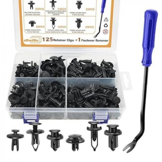 125PCS 6Package Dimensionss Bumper Retainer Clips Fastener Removal 125PCS