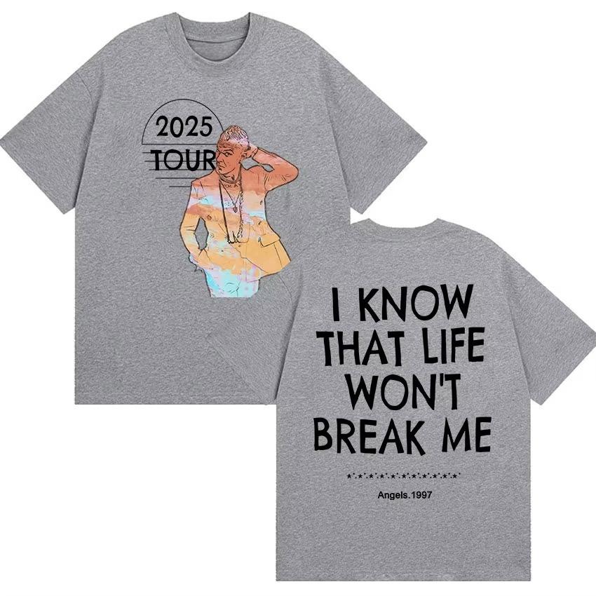 Springsummer New Robbie Williams Trip Merch Tshirt Mens Fashion Hip Hop Retro pure Cotton Casual Tshirt Mens Tshirt