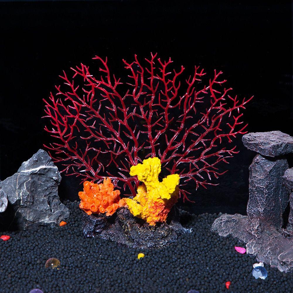 Handicraft Aquarium Coral Reef Ornaments Colorful Aquatic Plants Gift