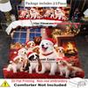 Christmas Duvet Cover Set Cute Dog Duvet Cover Bedding Set Animal Room Decorations Christmas Halloween Decor Duvet Cover