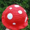 Unique Crocheted Hat Funny Mushroom Crocheted Hat Large Cap for Women Men Picture Props Cap Halloween Party