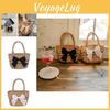 Woven Summer Girls Handbag With Butterfly Bow And Light Material Daily For