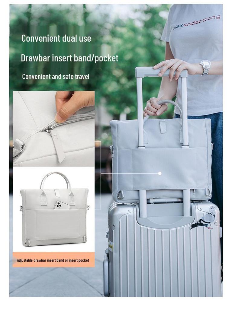 Large Capacity Crossbody Laptop Backpack with Air Cushion Protection for Business Trips