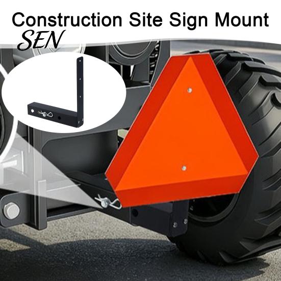 Heavy Duty Steel Bracket Slow Moving Vehicle Sign Bracket, Mounting for 2 Inch Receiver UTV Universal Utv Accessory Tractor, Safety Holder Off