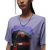 New Jordan Drop Shoulder Sleeve T-Shirt Women's Purple FB5138-500