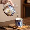 Silver-Plated Dunhuang Tea Cup Set: Elegant Gift for Elders, Leaders, Birthdays, Longevity Celebrations, and Housewarmings