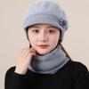 New Woman Winter Hat Ear Protection Warm Suit Plush Fur Lined Warm Hat For Female Casual Rabbit Fur Blend Knitted Cap