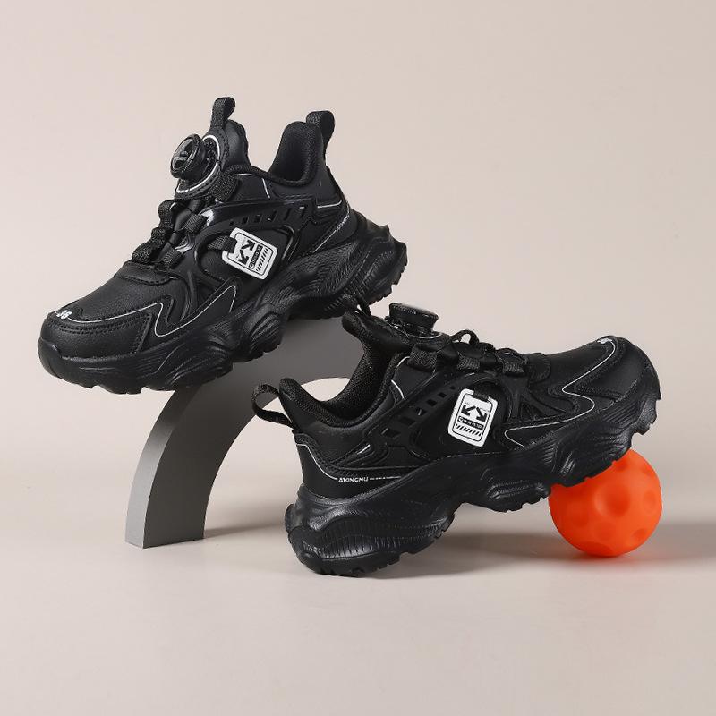 

Classmate autumn new button sneakers medium and older children s mesh breathable leather waterproof boys and girls running shoes 39
