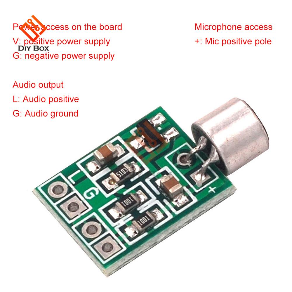 1/2/3/5 Stück Mini-Mikrofon Audio-Verstärker Modul Lautsprecher Leiterplatte DC 2,5-9V 14x12mm Mikrofon Zubehör