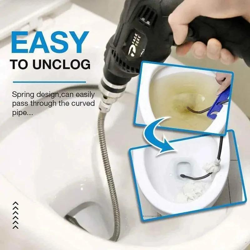 Spring Pipe Dredging Tools Drain Cleaner Sewer Sinks Basin Pipeline Clogged Remover Bathroom Toilet Cleaning Tools